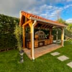 kiosk, Ahşap satış büfesi ,ahşap mutfak, bahçe mutfağı, kamelya , çardak